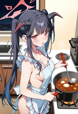[黑白/Kohaku_99999_]【Standard】Fuuka, who satisfies both appetite and sexual desire [AI Generated]