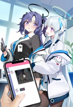 [黑白/Kohaku_99999_]【Premium】Noa and Yuuka's Video Letter [AI Generated]