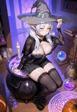 LewdCreationAI - Frieren (Halloween) (Sousou No Frieren) (Patreon) (AI Generated)