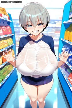 [Tamagochiiii] QUICK - Uzaki Hana's Konbini teasing [AI Generated]