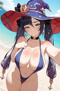 [Vilen] Mona - Slingshot Bikini || Genshin Impact [4K]🔞 (Patreon) (AI Generated)