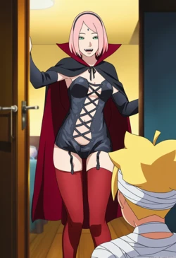 TheFarAi Boruto X Sakura Halloween (Ai Generated)