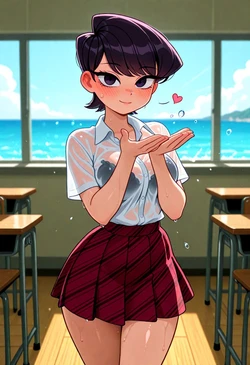 CLASSROOM WET TEASE – PLAID SKIRT DROPLETS] [AI Generated]