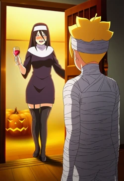 TheFarAi Boruto X Hanabi Halloween (Ai Generated)