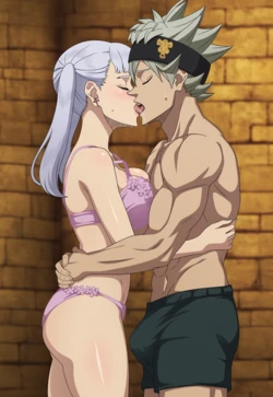 Black Clover girls x Asta (Duderu) [Black Clover] [AI Generated]