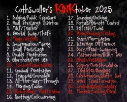 [Cothswoller] Kinktober 2025 (Ongoing)