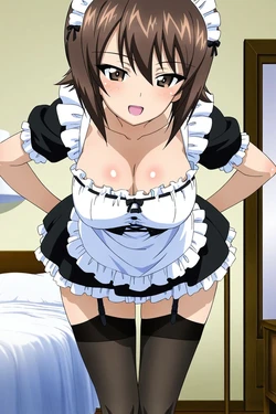 [minakaze] Maho Nishizumi - Maid (Girls und Panzer) [AI Generated]