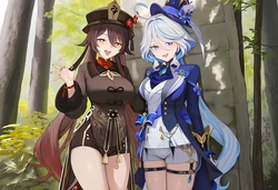 aHero - 251008 Genshin Hu tao Furina Hilichurl Group 313p - Revised version (Patreon) [AI Generated]