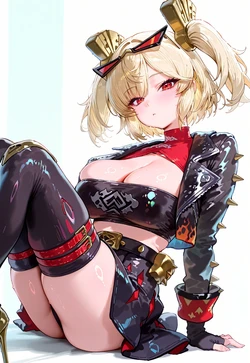 BURNICE LEGS UP POV – CROPPED JACKET SPATS [AI Generated]