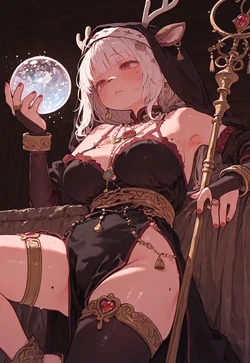 CRYSTAL BALL TEASE – ANTHRO NUN GOL STRAP [AI Generated]