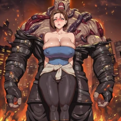 [Pixiv][KunwaaraUth] Jill Valentine X Nemesis [AI Generated]