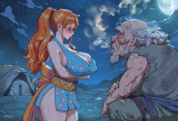 [Pixiv][KunwaaraUth] Nami X Old Men [AI Generated]