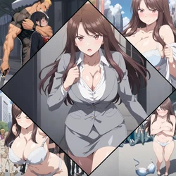 【前編】雷土吏子 人質とられて公開ストリップ→強制フェラパイズリ by PonbikiKuzure ( Ai generated )