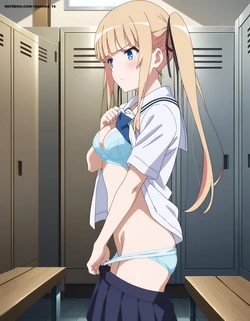 anime_girls @1 【T2  50p 4K 】Locker 澤村・スペンサー・英梨々 Eriri Spencer Sawamura (Patreon) [AI Generated]