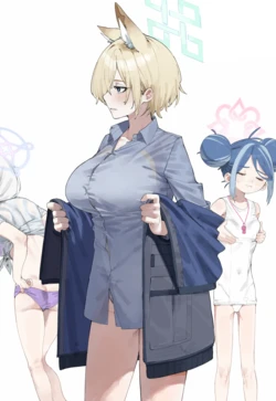 [LonkLink] カンナがシャツを脱ぐ。(ブルーアーカイブ)