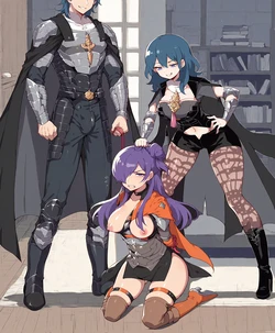 SundayPoonday Fire Emblem Twin Shez and Twin Byleth comic. [AI Generated]