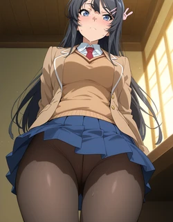 Purpleh31 - Mai Sakurajima default outfit 258p (Patreon) (AI Generated)