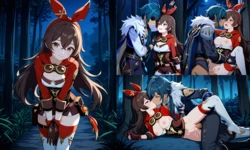 Nekohouse ID - GI02 Amber x Kaeya {AI Generated}