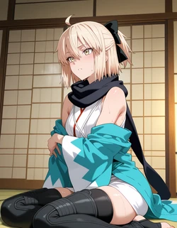 Purpleh31 - Okita Souji default outfit 251p (Patreon) (AI Generated)