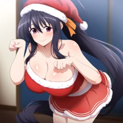 Waifus Everyday! Akeno Himejima Christmas High School DxD (Patreon) [AI Generated]