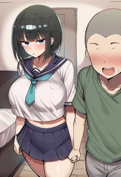[gumiii] Pervert Brat vs. Black-Haired Bob-cut Girl (Long Ver.) (2.5) [AI Generated]