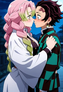 炭治郎×甘露寺蜜璃(鬼滅の刃)/Tanjiro×Mitsuri Kanroji(Demon Slayer) [ai generated] (kangaroo)