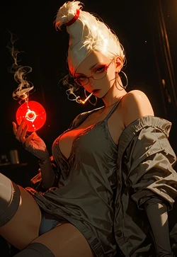 GRANNY SEIKO SMOKE POV – NIGHTGOWN TEASE [AI Generated]