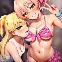 新塔ばつ 城ケ崎美嘉×城ケ崎莉嘉の姉妹レズカップル調教三昧の日々02 【CG350枚】 (Patreon) [AI Generated]