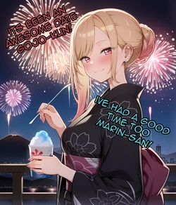 Misaki | SnowBunnyWaifus - Marin sneaks off during her date with Gojo to meet with her sex friend! (Patreon) [AI Generated]