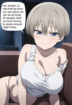 Uzaki and her Senpai get a place of their own. [AI Generated]