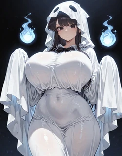 NTR＆BBC ERION 【👻Happy Halloween】 Komi syouko Ghost cus [AI Generated]