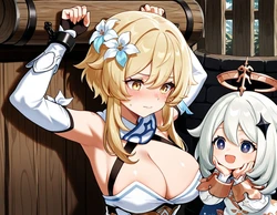 [EroartAI] Lumine x Paimon [AI Generated]