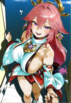 [Nanashi] 八重神子(yae miko) BBC NTR (Patreon) [AI Generated]