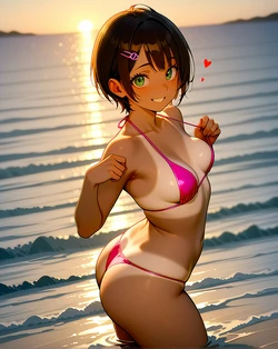 Ai Generated - Emberlii’s Sunset Surprise (Patreon: Cuties_Ai)