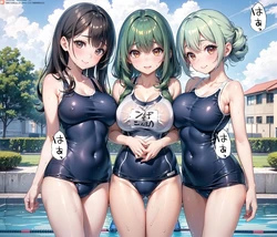 スクール水着[AI Generated]