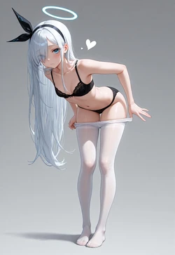 PLANA'S BENT POSE: PANTYHOSE PULLED [AI Generated]