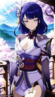 [hstorytaimu] ] Raiden Shogun - Enjoying multiple male servants [AI-generated]