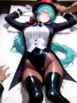 [らくだだん]初音 礼服 监禁 [AI Generated]