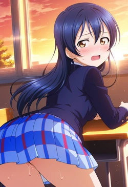 unreal Umi Sonoda's Sunset and After School - 園田海未の夕日と放課後 105P (Patreon) [AI Generated]