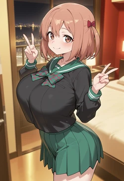 nankoai - Chiho Sasaki(Hataraku Maou-Sama!)-req-underwear-bedroom- (Patreon) [AI Generated]