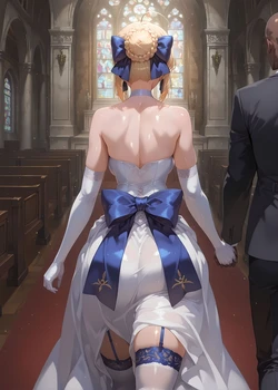 Oki Senpai - アルトリア・ペンドラゴン Artoria Pendragon Wedding Dress 123P (Patreon) [AI Generated]