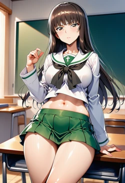 Shirobako88 - Shiho x Chiyo Yuri 西住しほ 島田千代 百合 [AI Generated]