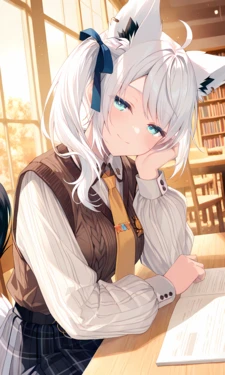 [AI Generated] [Daisy] Fubuki do it in the library [Patreon]