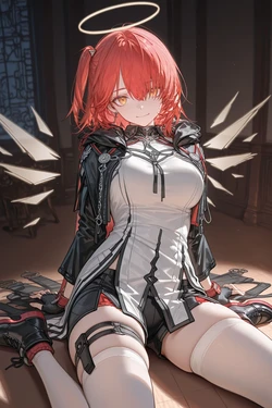 Exusiai the New Covenant & Texas the Omertosa / AI Generated (Artist: BMS07)