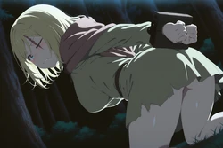 [Amakawa is reflecting.] Clevatess  380p “Hey, hero—lovely moans you're making” Alicia lets out shameful cries as she's ravoged by bandits [AI Generated]