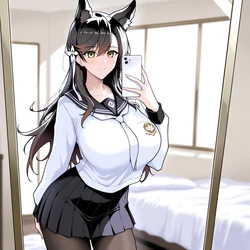 Atago's mirror selfie [AI Generated]
