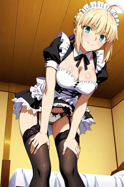 [minakaze] Saber - Maid (Fate/Stay Night) [AI Generated]
