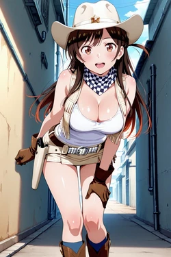 [minakaze] Chizuru Mizuhara - Western Gunslinger Stylet (Rent-A-Girlfriend) [AI Generated]