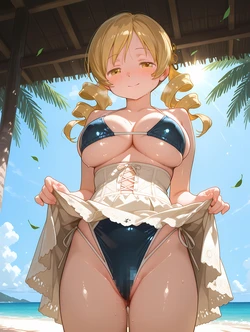 mochimochiya 巴マミの夏のバカンス水着えっち (Patreon) [AI Generated]