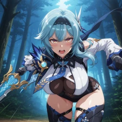 [NiNia] Eula Defeated (Patreon) (AI Generated)